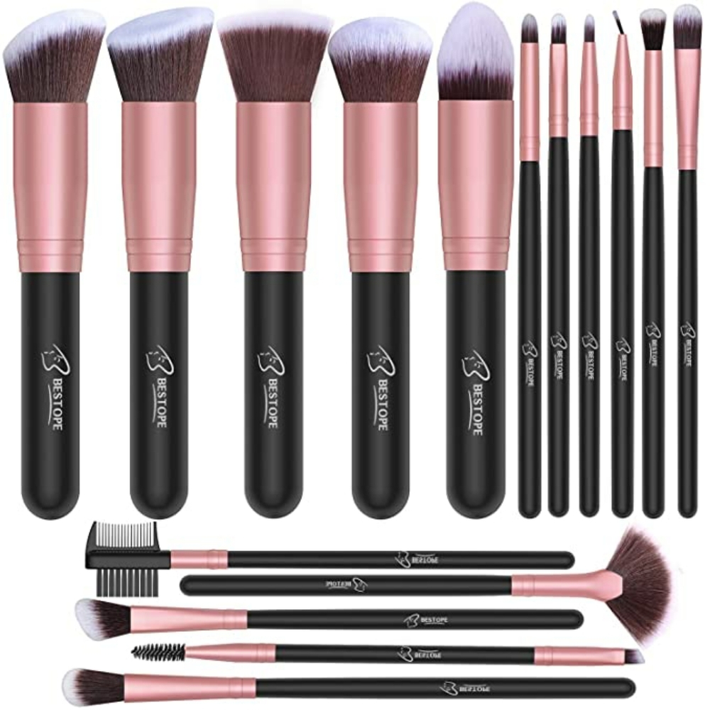 16 PCs Makeup Brush Set Premium Synthetic Found. - Picture 1 of 3